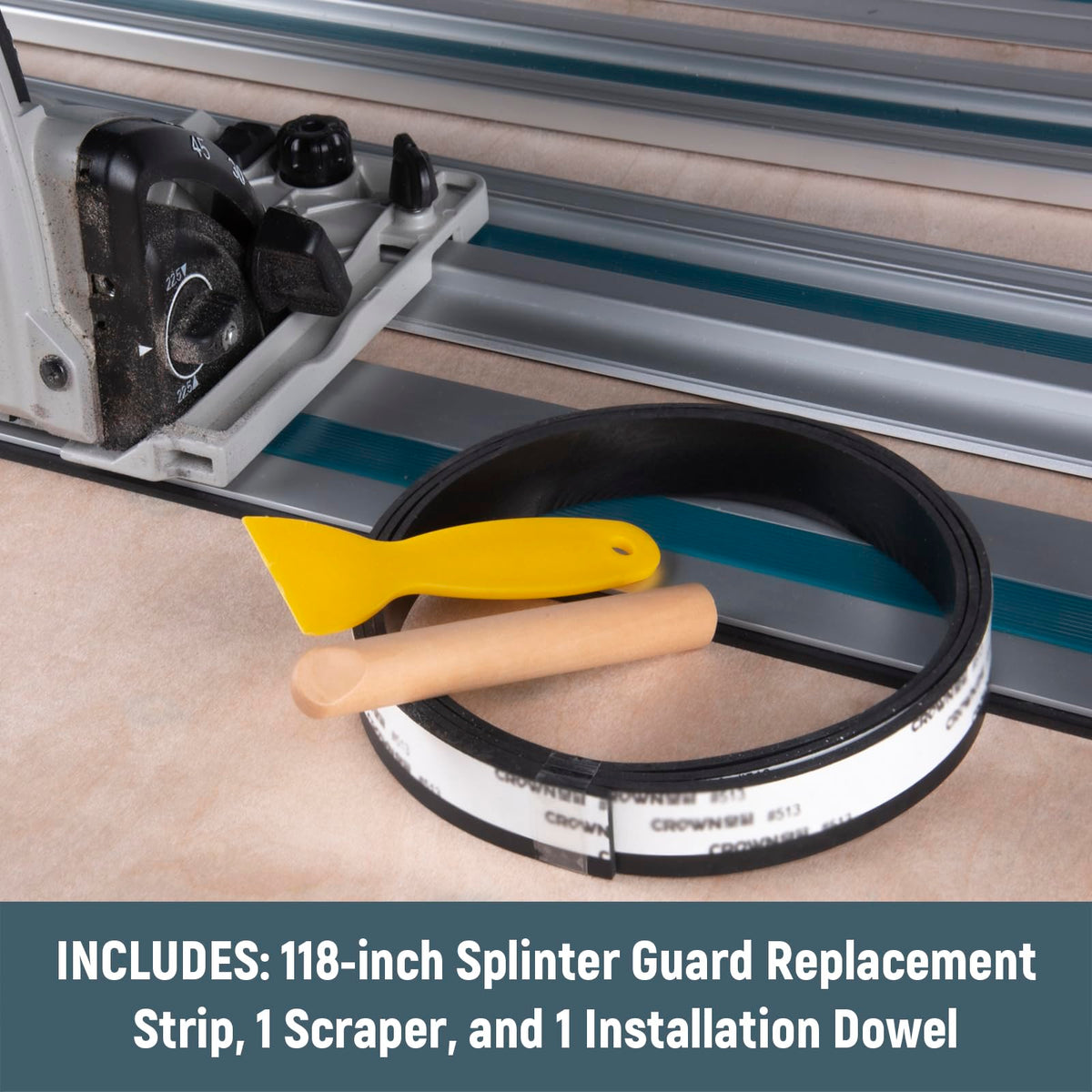 118" Splinter Guard Ersatz-Band kompatibel mit Makita 194419-4 Schienen