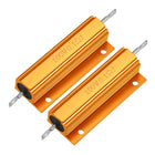 2pcs Aluminum Case Resistor 100W 0.1 Ohm Wirewound Yellow for LED Replacement Converter 100W 0.1RJ