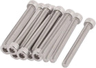 M5x45mm Thread 304 Stainless Steel Hex Socket Head Cap Screw Bolt DIN912 15pcs