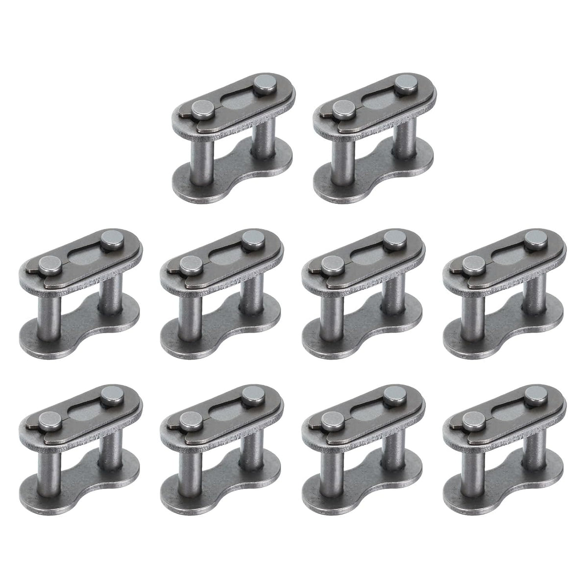 10Pcs #40H/ DIN/ISO 08AH Chain Master Connector Link Roller, 1/2" Pitch Carbon Steel, Standard Connecting Split Links
