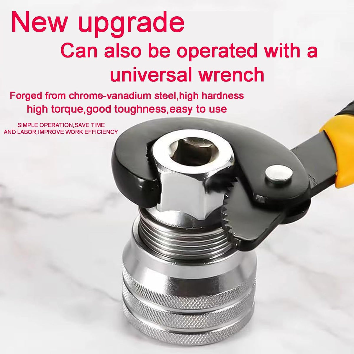 Novo 2 Conjuntos Chave de Fenda Universal Ajustável Ferramenta Conjunto - Multi-Função 10mm-19mm Chave de Fenda Universal de Manutenção para Ratchet de 3/8", Chave de Torque e Broca de Potência