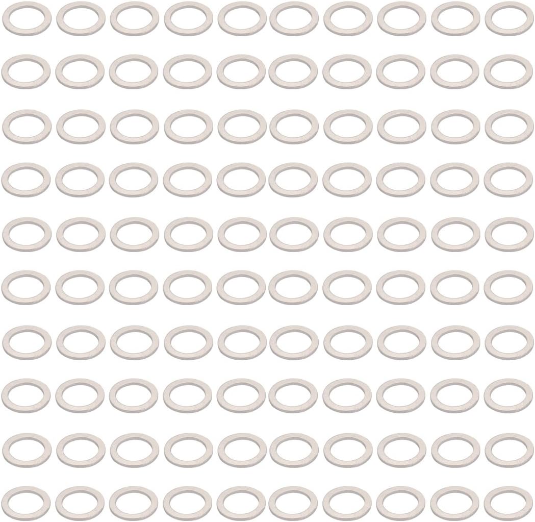 100Pcs 14mmx20mmx1.5mm Aluminum Motorcycle Hardware Drain Plug Washer
