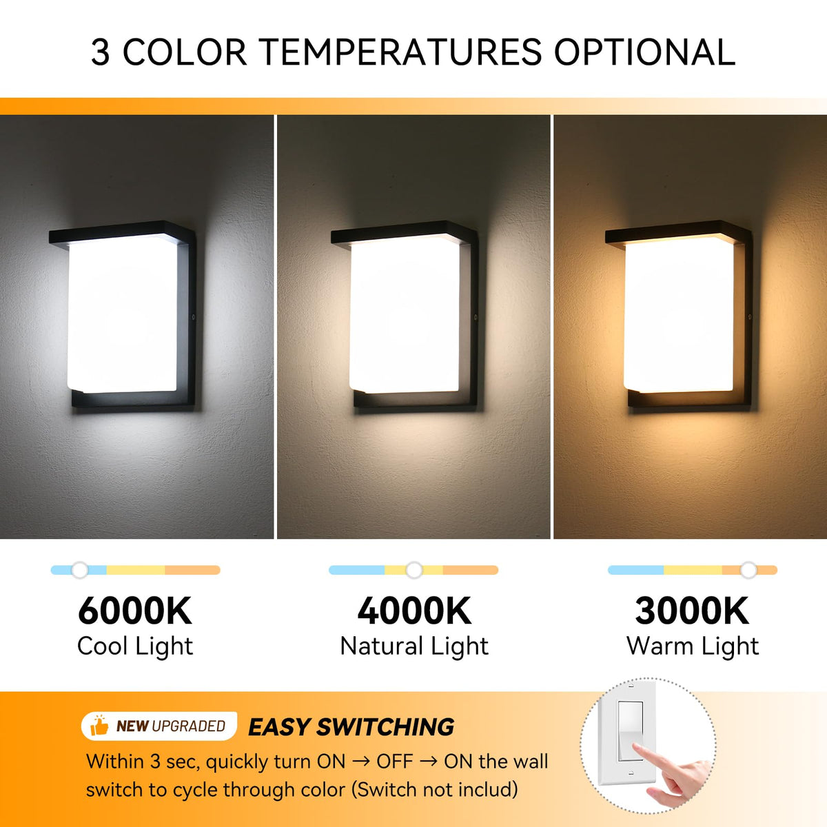 링크메이저 모던 아웃도어 월라이트, LED 3CCT 선택가능, IP65 방수