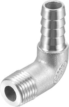 304 Stainless Steel Hose Barb Fitting Elbow, 10mm Barbed x G1/4 Male Pipe Connector Adapter for Water Fuel Air