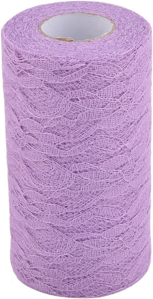 Tüllspulverrolle 6 Zoll x 25 Yards Hellviolett DIY Dekoration für Brautparty Festsaal