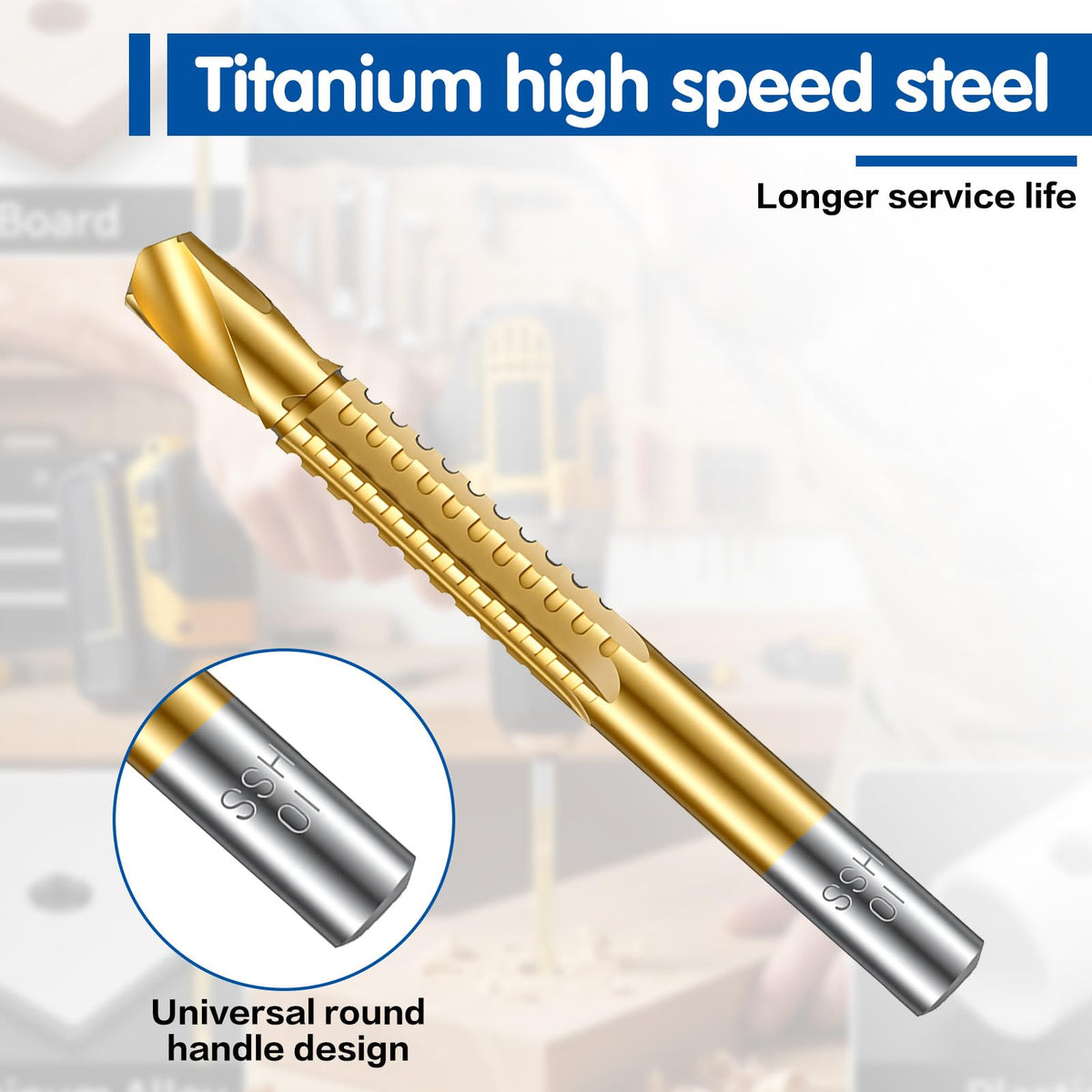 8 Pack HSS Stegborr, 3-10mm Hexaxelgaffel Skärande Sidesnitt Bit Set