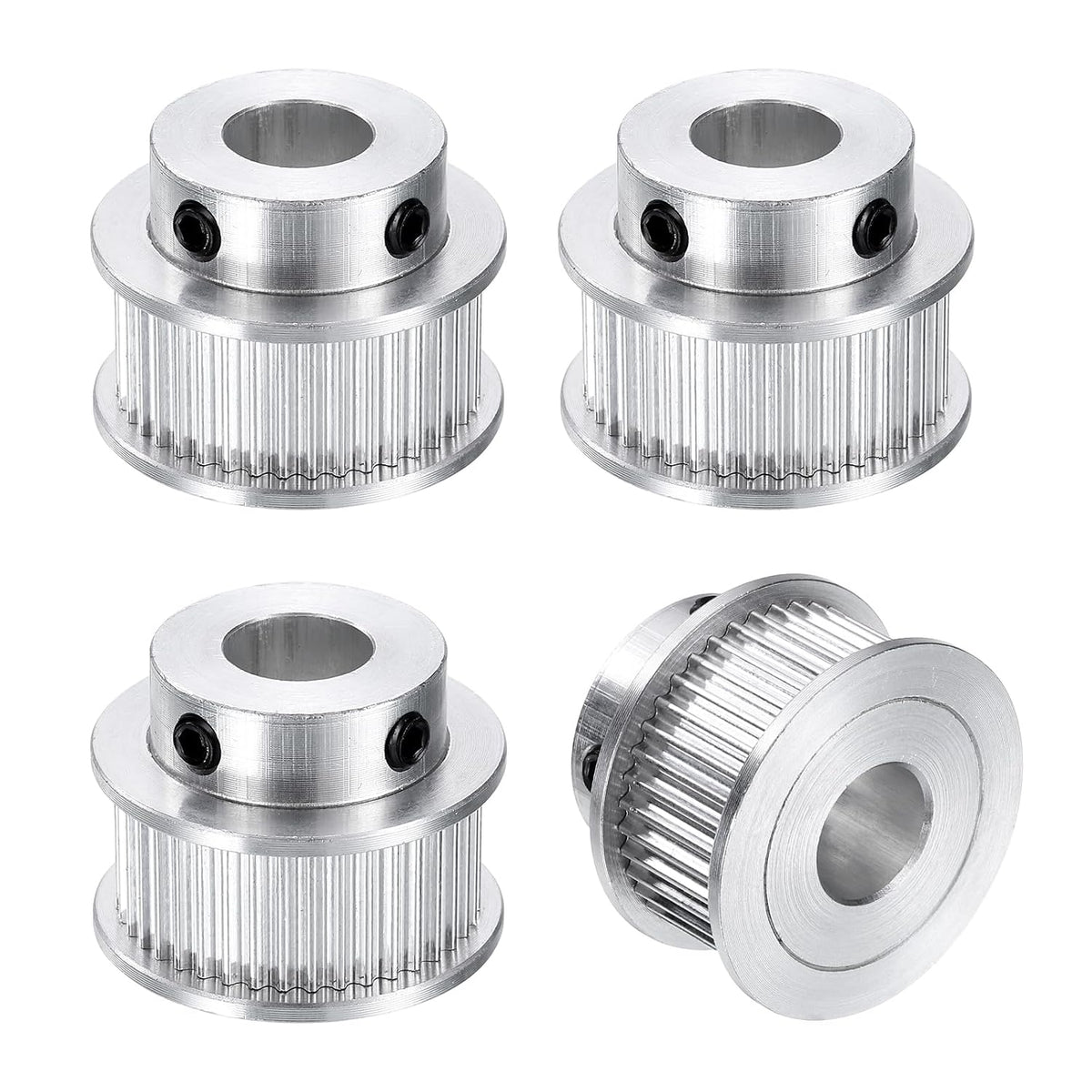 4pcs GT-2 40T Pulley Synchronous Wheel 10mm Bore, Aluminum Timing Pulley 40 Teeth, Fit Width 10mm Timing Belt for 3D Printer CNC Machine