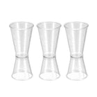 Measuring Cup 40ml/20ml PC Plastic Double Head Beaker Clear for Lab Kitchen Liquids 3Pcs