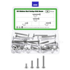 38Pcs Carriage Bolts and Nuts Kit, M6 Stainless Steel 304 Round Head Square Neck Carriage Bolts Screws and Hex Nuts - Silver