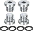 4Pcs G1/4x19 Inner Hex Head Pipe Fitting Plug, Universal Carbon Steel Thread Socket Plug with Black O-Ring for Terminate Pipe Ends or Replacement Drains