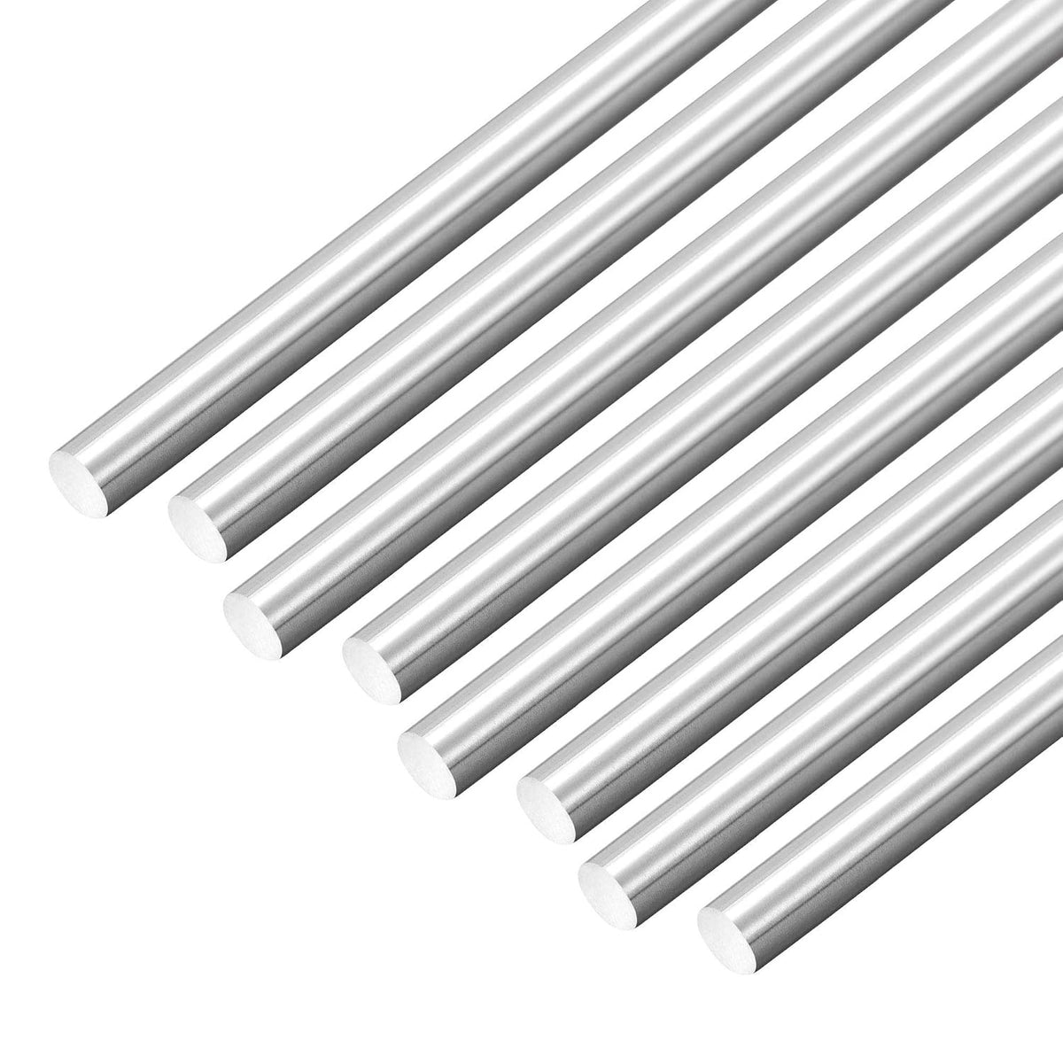 5mm x 400mm 304 Stainless Steel Solid Round Rod for DIY Craft - 8pcs