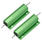2 Pcs Aluminum Case Resistor 100W 1.5 Ohm Wirewound Green for LED Replacement Converter 100W 1.5RJ