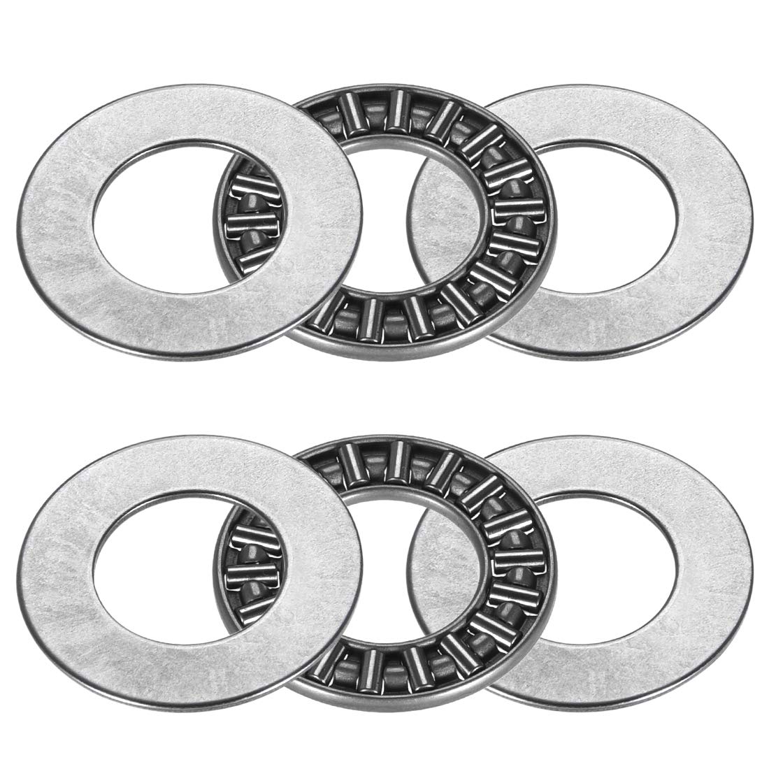 AXK1024+2AS ニードルローラースライドベアリング付2ワッシャー、内径10mm、外径24mm、厚み4mm、GCr15硬度2個