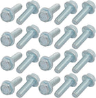 20Pcs 5/16-18 x 1 Inch Thread Carbon Steel Hex Serrated Head Flange Screw Bolt