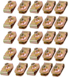 25pcs 65Mn Spring Steel Speed Fastener U Nut Clip Brass Tone for M5 Screw Bolt