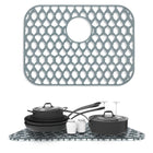 Protetor de Pias de Silicone para Pias de Cozinha Multi-Tamanho (19"x14", Saída Traseira)