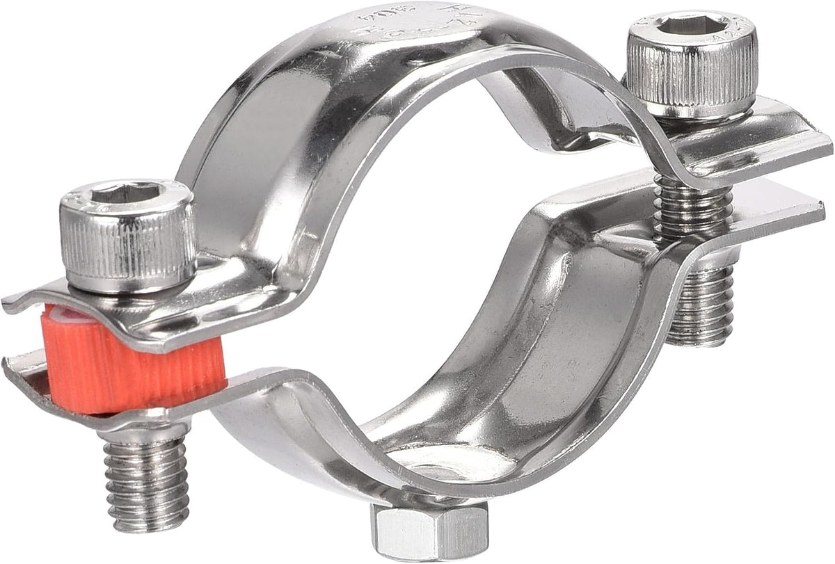 Wall Ceiling Mount Pipe Supports, 304 Stainless Steel Adjustable Pipe Bracket Clamp for 38-40mm Pipe 2pcs