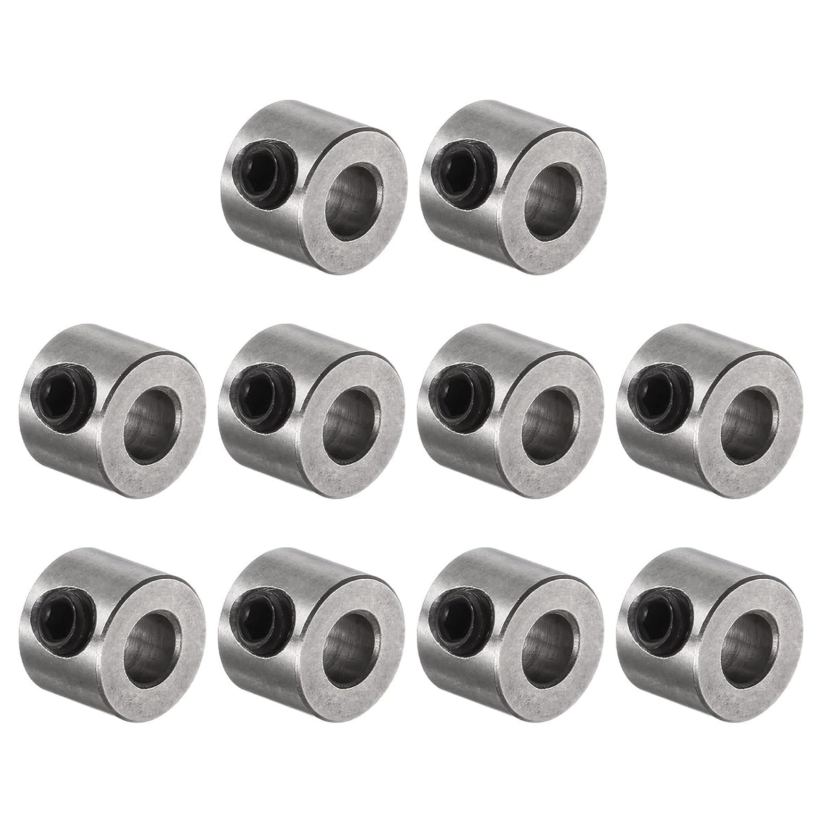 10pcs Set Screw Collars 4mm Bore Stainless Steel Shaft Collars, 9mm OD, 7mm Width, Landing Gear Stopper Wheel Collar