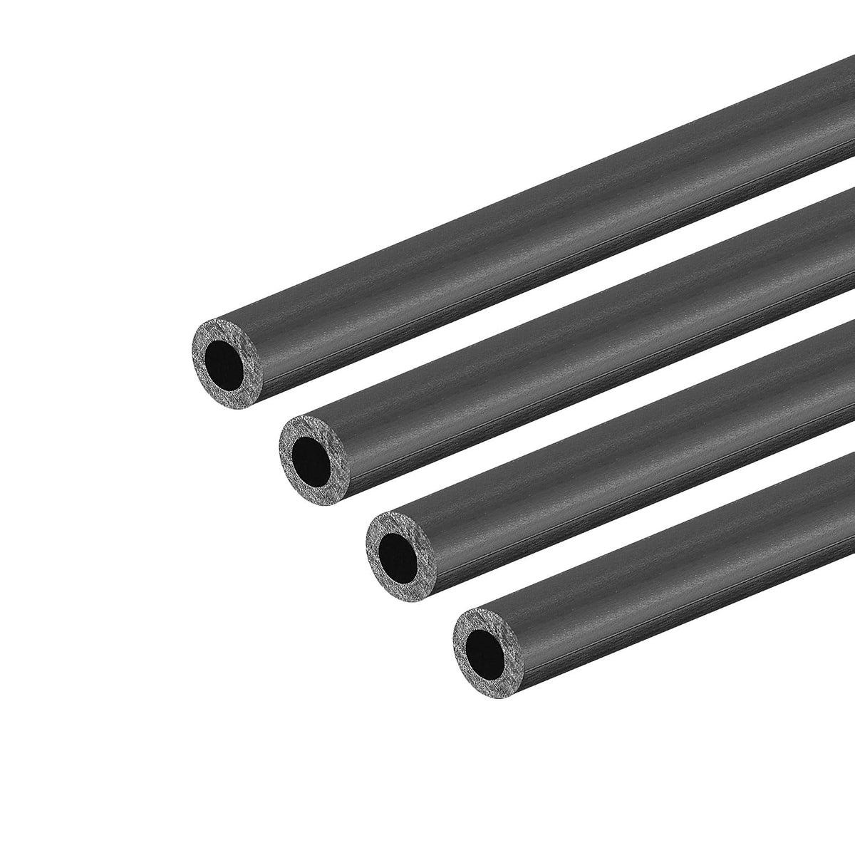 Carbon Fiber Round Tube 4mm x 2mm x 420mm Carbon Fiber Wing Pultrusion Tubing for RC Airplane Quadcopter 4Pcs