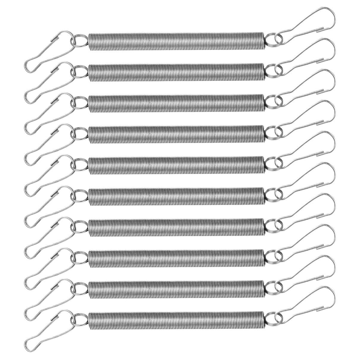 10Pcs ressort d'extension en acier inoxydable, ressorts petits avec 2 clips