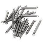 Extension Spring - 0.45mm Wire Dia, 3.9mm OD, 28mm Free Length Spring Steel Small Dual Hook Tension Spring 20pcs
