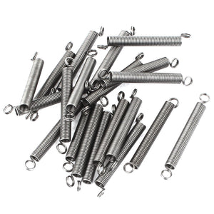 Extension Spring - 0.45mm Wire Dia, 3.9mm OD, 28mm Free Length Spring Steel Small Dual Hook Tension Spring 20pcs