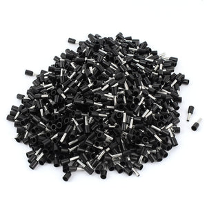 Wire Crimp Insulated Ferrule Pin Cord End Terminal AWG14 with 1000 Piece, Black