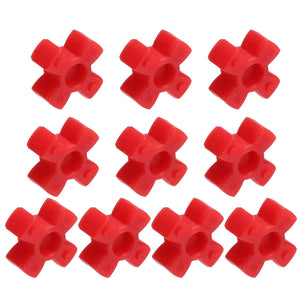 10pcs GS12 Coupling Insert, Urethane Flexible Solid Type Jaw Coupling Center Insert for L-Jaw Couplings L-Jaw Couplers Set, Red
