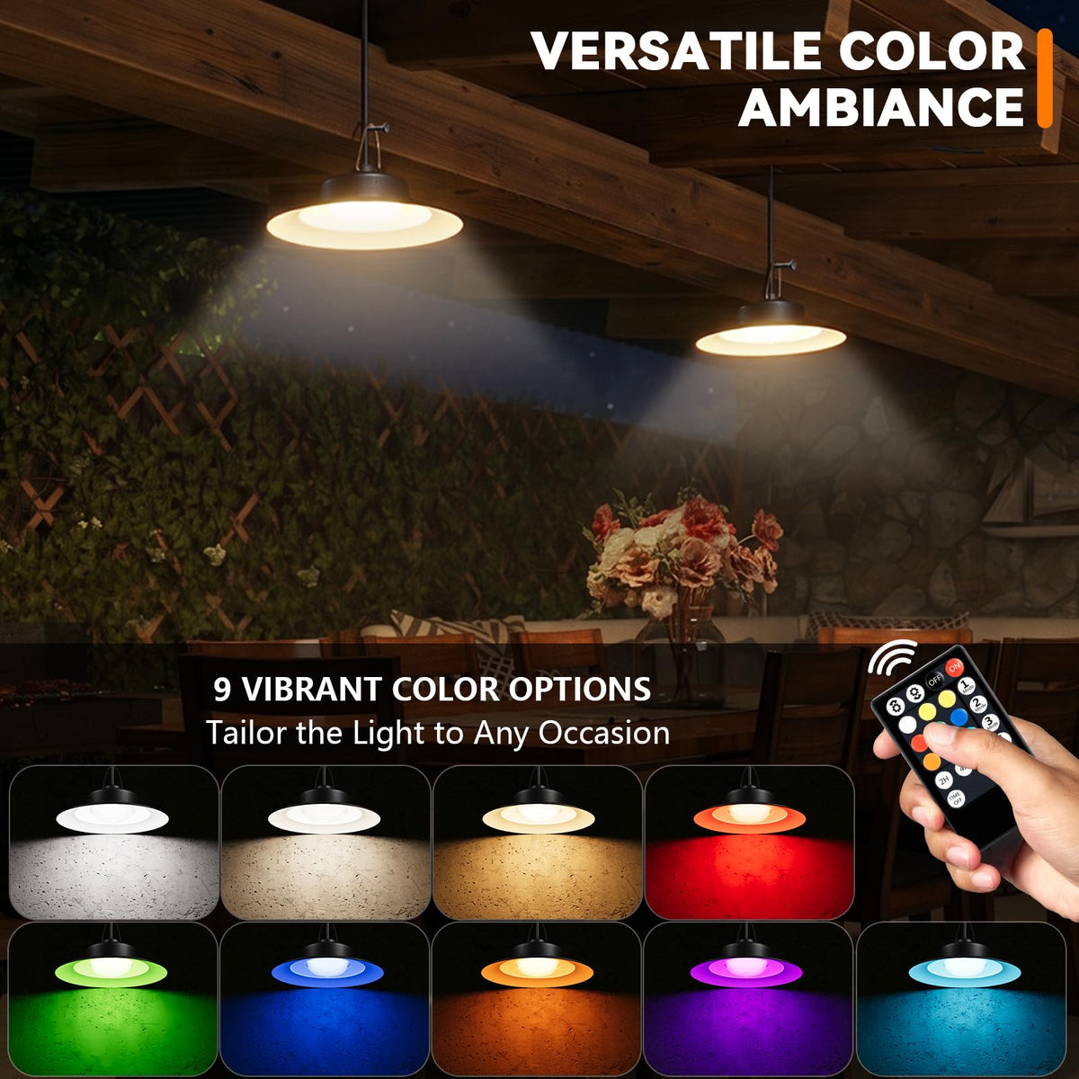 LinkMejor Solar Shed Light com Controle Remoto, Sensor de Movimento, 7000LM, 1 Embalagem