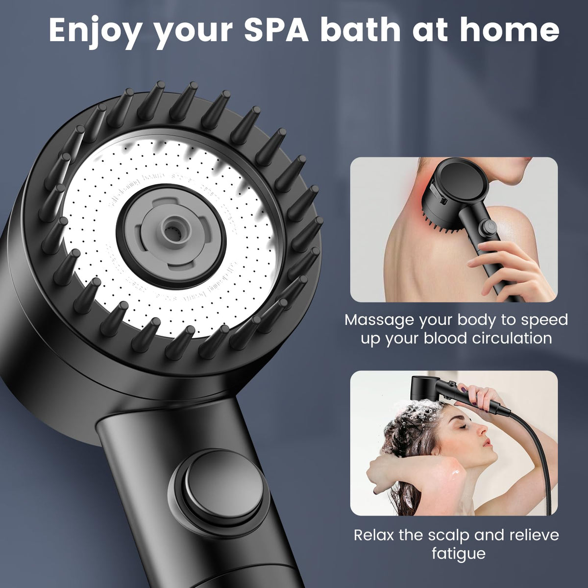Filtered Shower Head with Handheld,High Pressure 5 Mode Shower with Filters
