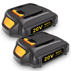 LinkMejor 2 Packs Batterier Kompatibel til Worx Batteri 20V PowerShare Batteri