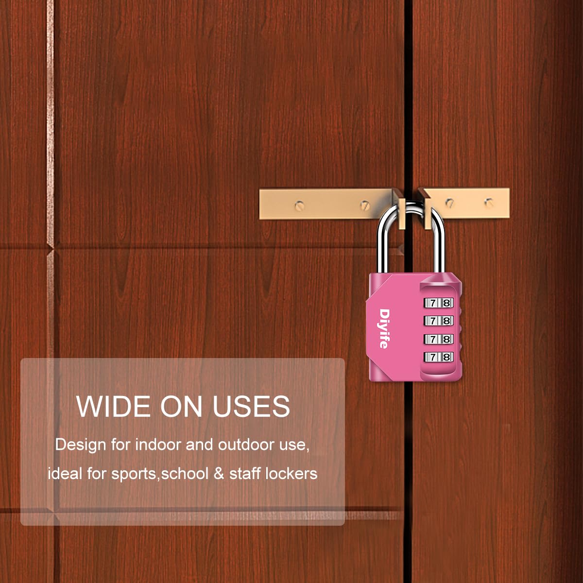 4 Cijfer Combinatie Slot, LinkMejor Waterdicht School Gym Locker Slot