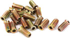 Insert M6 x 25mm Threaded Hexagonal Socket E-Nuts 20pcs for Wooden Furniture