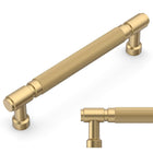 LinkMejor 10-Pack Champagner Bronz gestreifte Schrankgriffe 5"