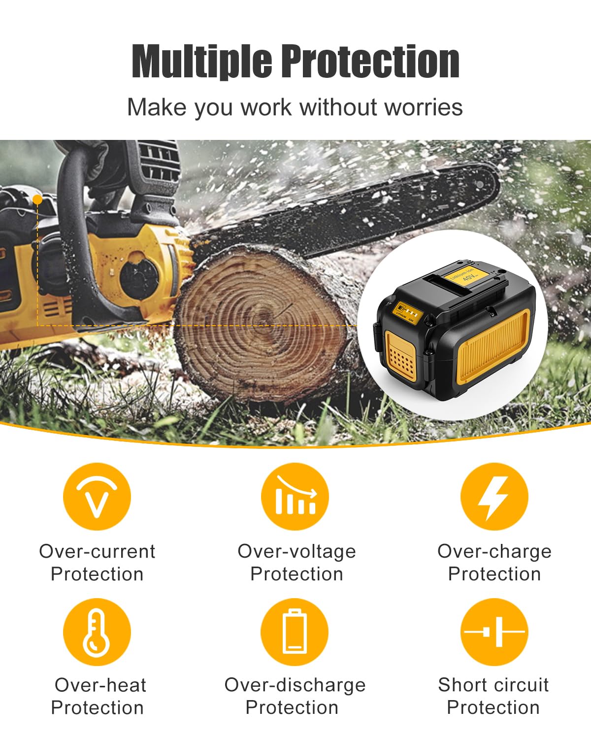 رابط أفضل 40V 7.5Ah بديل لبطارية Dewalt 40V DCB404 DCB406 DCB407