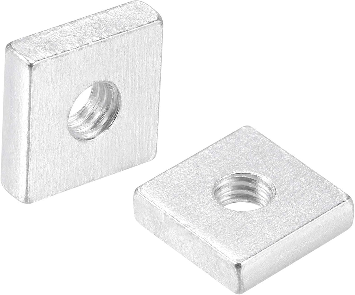 Square Nuts, M6x15mmx4mm Zinc-Plated Metric Coarse Thread Assortment Kit, 100 Pcs