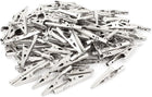 100 Pcs Electric Test Crocodile Alligator Clips Clamps Silver Tone