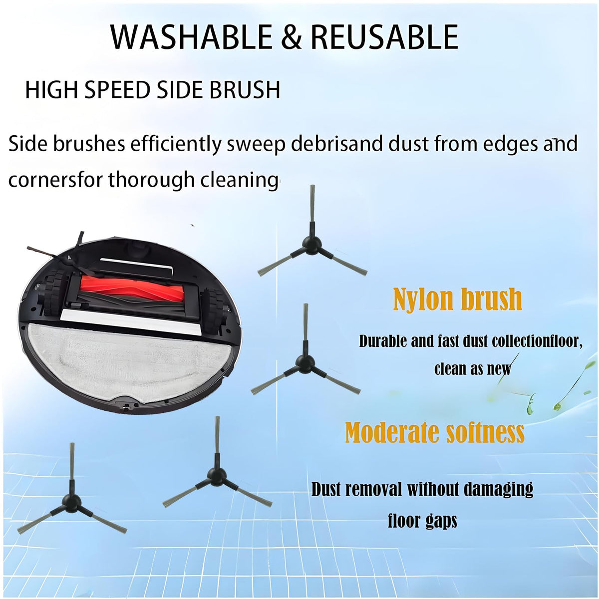 Kit de Acessórios de Substituição para mova s20 ultra / RLM71CE Robot Vacuum