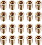 Wood Furniture M8x20mm Threaded Insert Nuts Interface Hex Socket Drive 20pcs