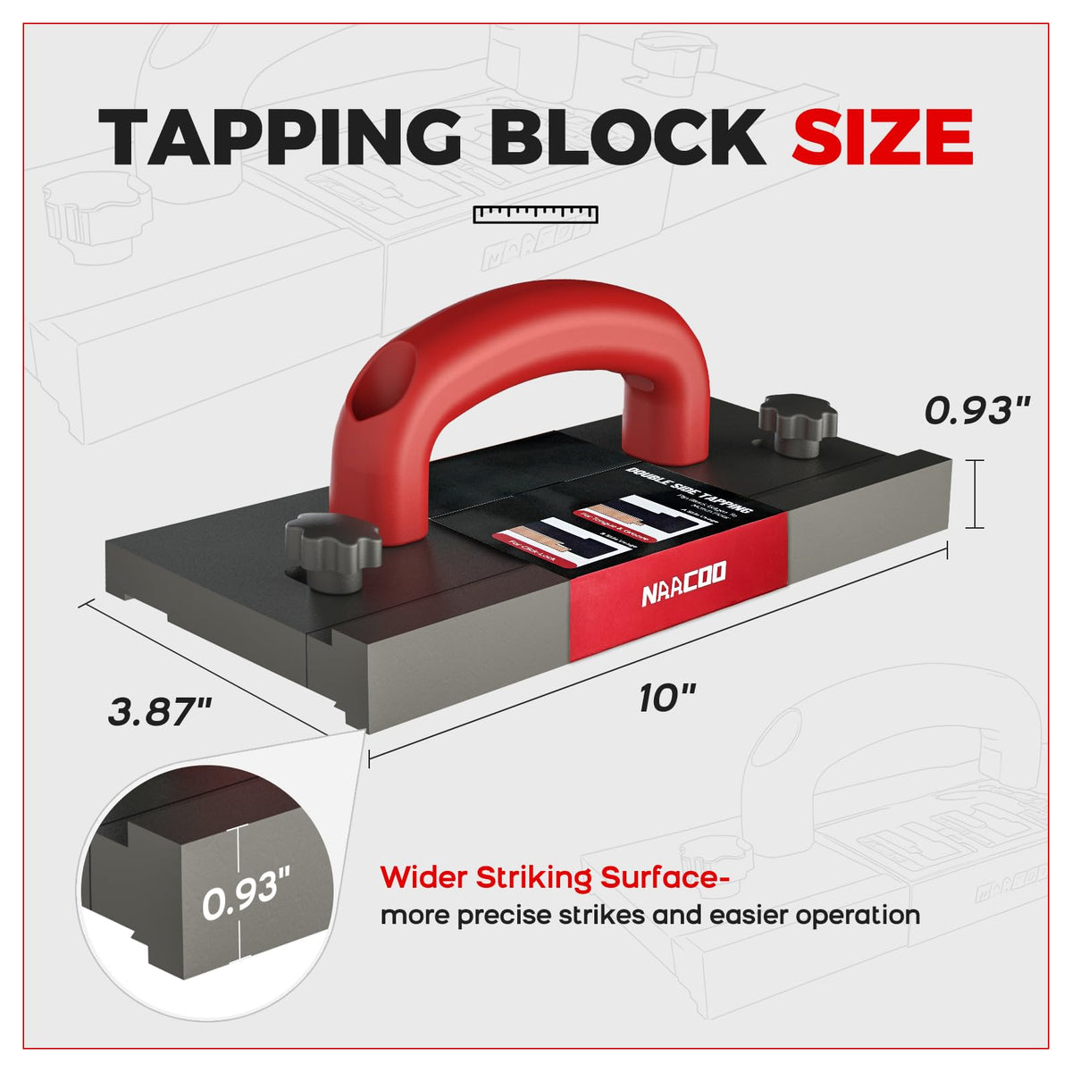 LinkMejor tapingsblokk for vinyl plank gulv, stor håndtak