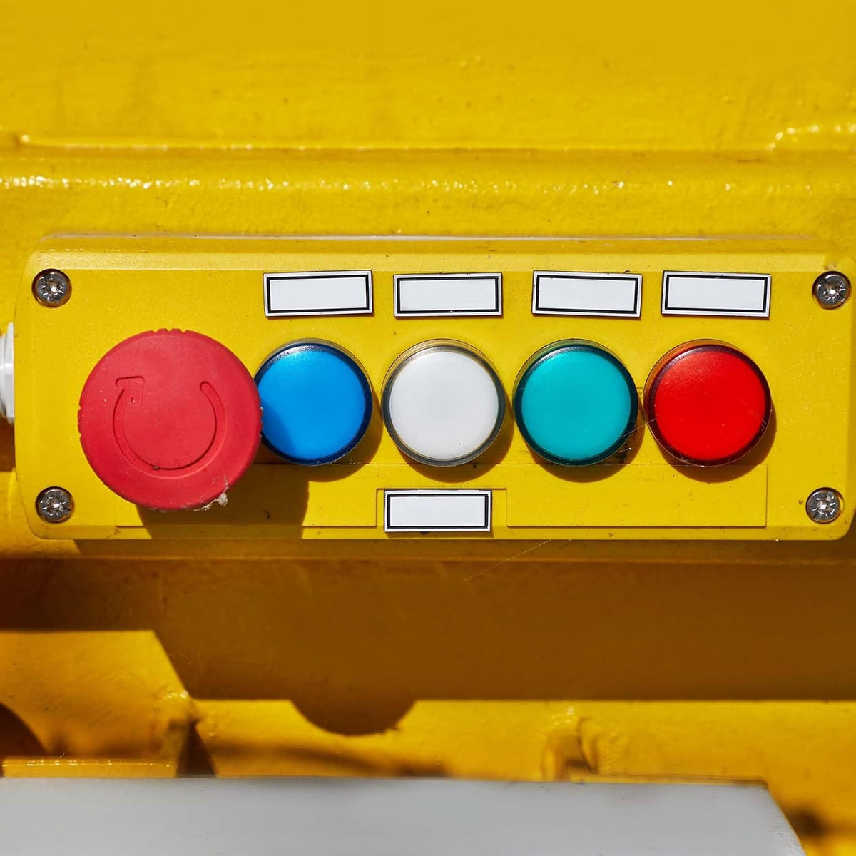 Push Button Switch Control Station Box 22mm 1 Button Hole Waterproof Yellow and Black