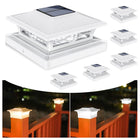 LinkMejor 6Pack Zonne Postkapverlichting, 2 Kleurmodi Deckverlichting, Wit