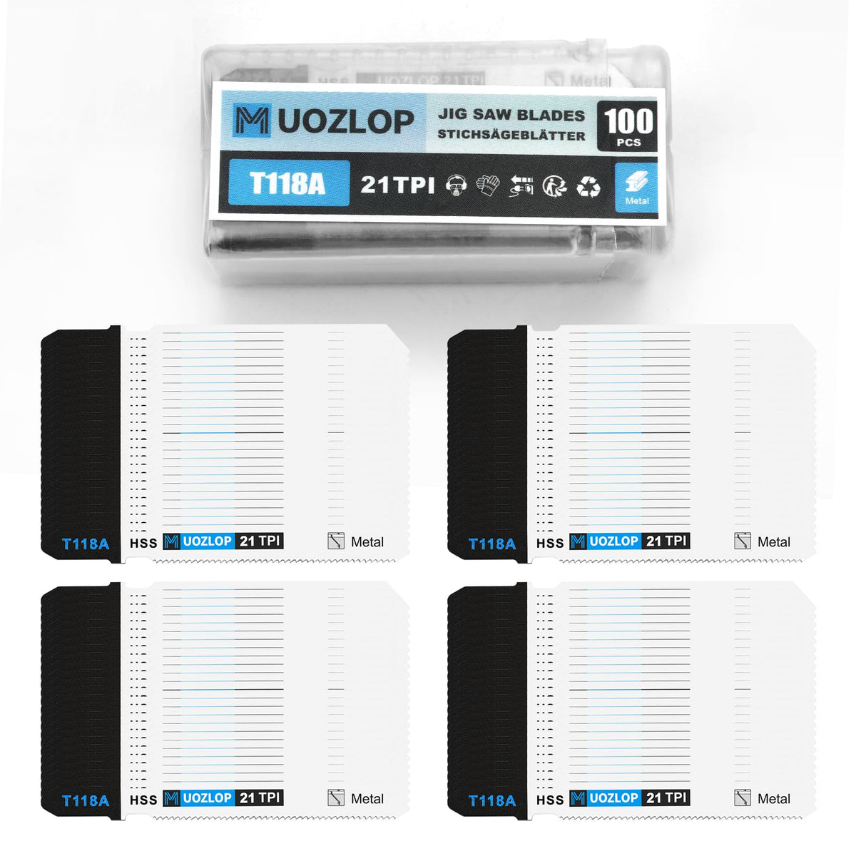 LinkMejor 100pcs 21TPI T118A Lame de Cioplitoare