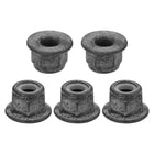 M6x1mm Flange Nylon Insert Lock Nuts, 10Pcs Carbon Steel Metric Hex Lock Nuts Self Locking Nuts for Industrial Construction Fasteners, Black