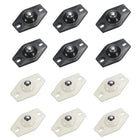 Adhesive Mini Caster Wheels, Swivel Universal Caster 360 Degree Rotation Sticky Pulley for Bins, Storage Boxes, Furniture, Trash Can (6White+6Black)