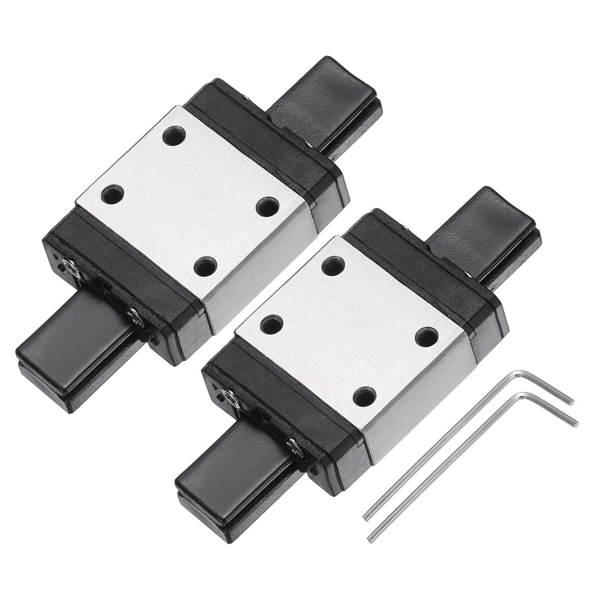 2Pcs MGN7C Linear Bearing Sliding Carriage Block with Mini Guide and Wrench for 7mm Linear Motion Slide Rail Guide, 3D Printer, CNC Machine