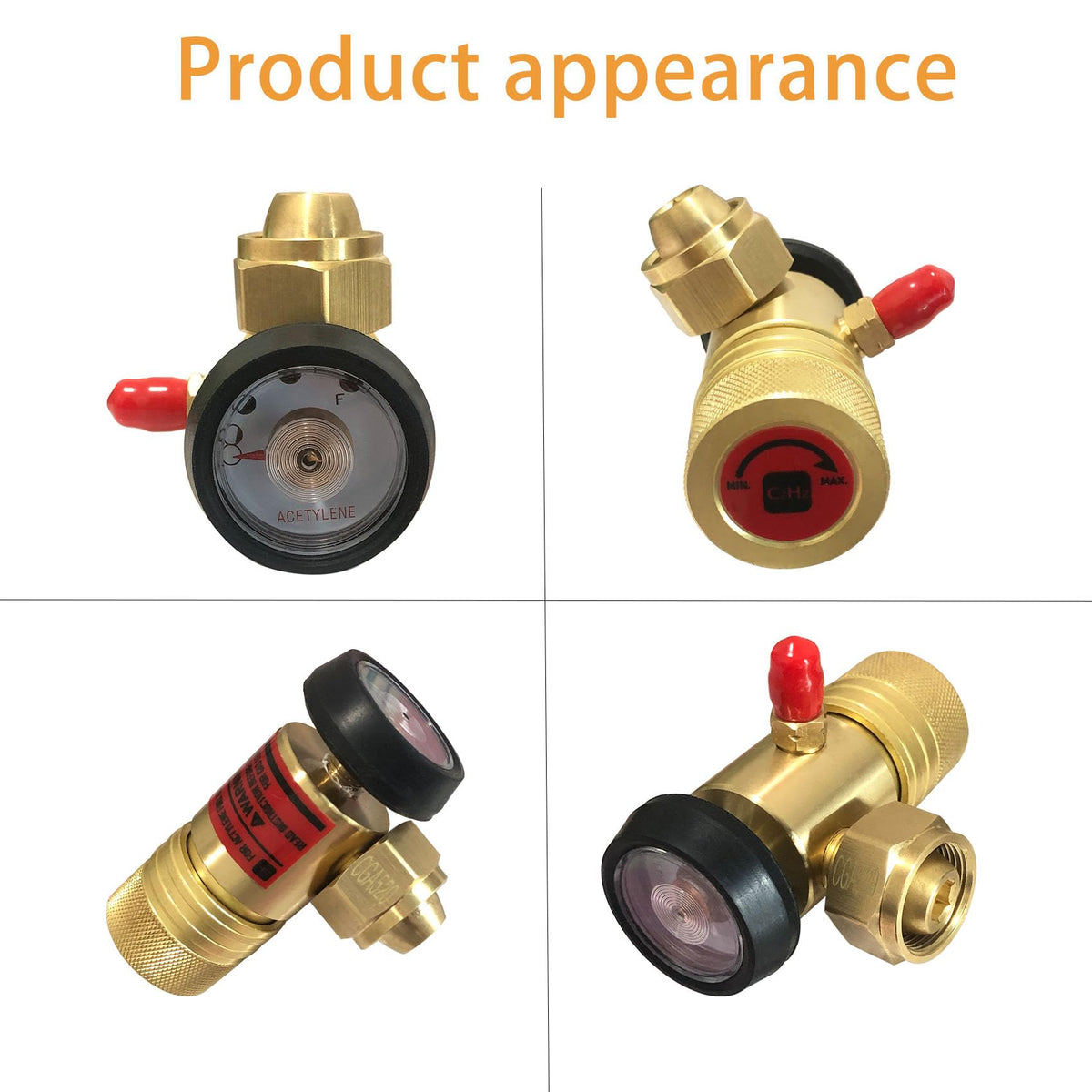 AR-B CGA520 Acetylenregulator til B tanke/Torche regulator/Visningskit