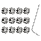 12pcs Set-Screw Collars 6mm Bore Stainless Steel Shaft Collars, 12mm OD, 7mm Width, Landing Gear Stopper Wheel Collar with Hex Wrench