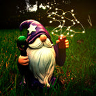LinkMejor Solar Wizard Garden Gnome Statue med variabel fjerne lys