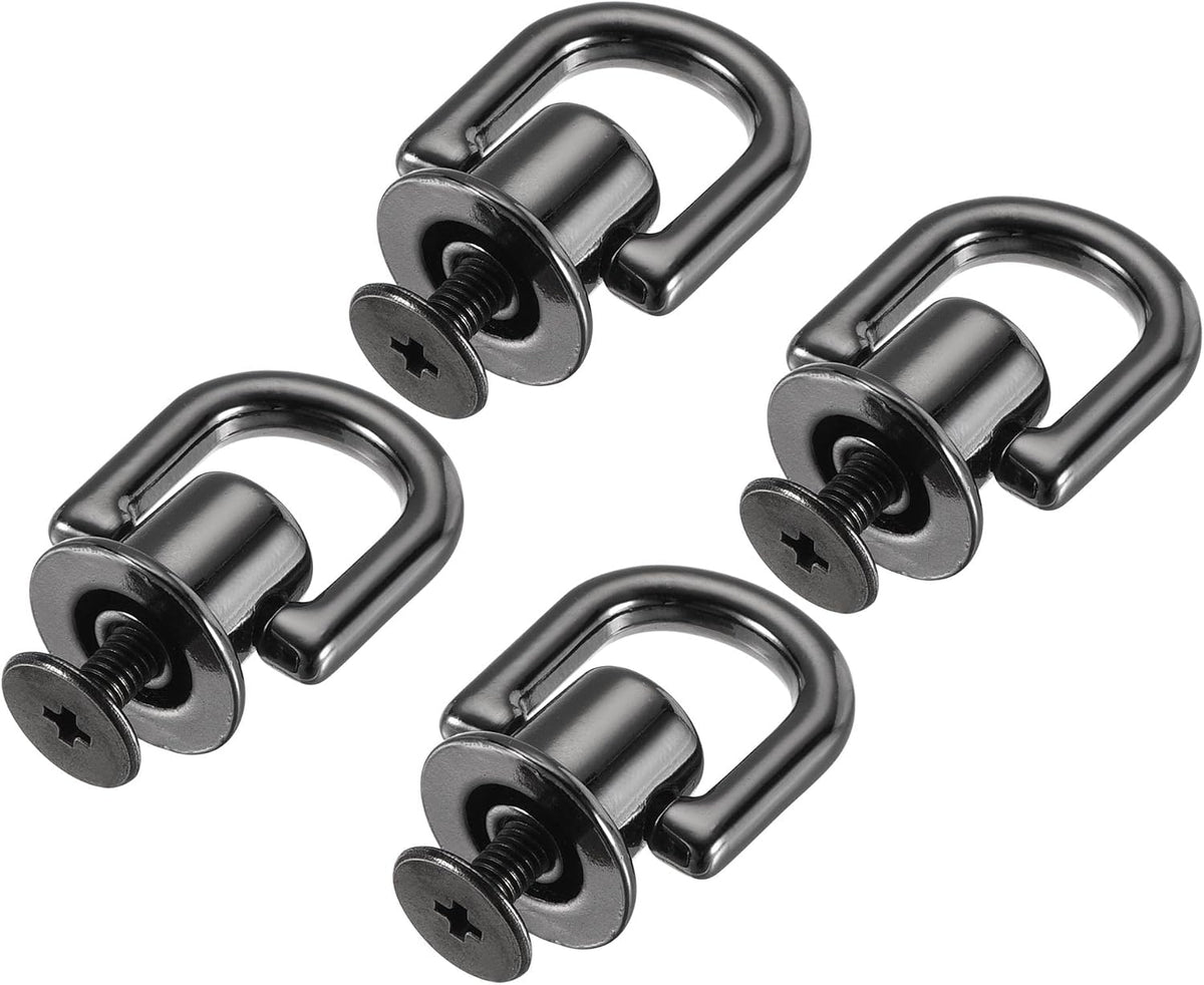 12x10mm Ball Post Head Button Studs with D Ring for DIY Light Gold 4pcs